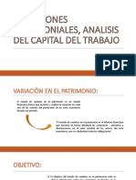 Variaciones Patrimoniales Analisis Del Capital Del Trabajo