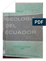 Geologia Del Ecuador - Walter Sauer