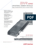 Lee Colortran ENR Series Universal Dimmer Module Spec Sheet 1989