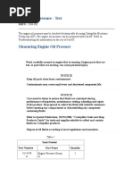 Engine Oil Pressure - Test: Notice