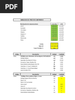 Analisis de Precios Unitarios: Declaración de Remuneraciones X Mes Liq. X Dia