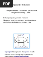 Glycolysis Glikolisis: - Serangkaian Reaksi Katabolisme Glukosa Untuk Menghasilkan Energi (ATP)