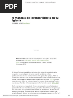 9 Maneras de Levantar Líderes en Tu Iglesia - Coalición Por El Evangelio