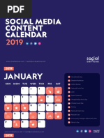 Social Media Content Calendar 2019