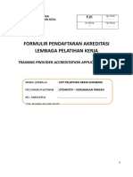 Formulir Pendaftaran Akreditasi LPK