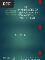 The Lived Experiences of Teen Fathers in Poblacion