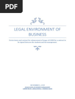 Legal Environment of Business - Assignment