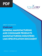 General Manufacturing Lims Spec Document