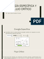 Energía Específica y Flujo Crítico