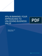 APIs in Banking Four Approaches To Unlocking Business Value - Report PDF