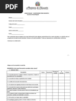 Clima Escolar Docente Regular CUESTIONARIO