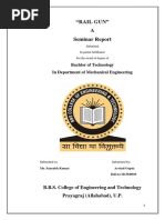 "Rail Gun" A Seminar Report: Bachlor of Technology in Department of Mechanical Engineering