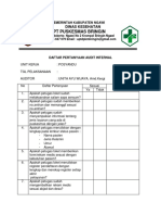 Ceklist Audit Posyandu