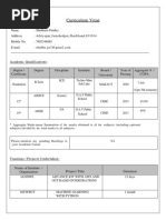 Curriculum Vitaé: Academic Qualifications