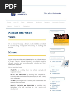 Mission and Vision - National University PDF