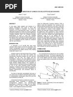 Flutter and Vibration of A Hingeless Helicopter Blade in Hover