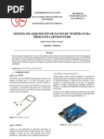 Sistema Adquisición de Datos de Temperatura Mediante Labview - PT100