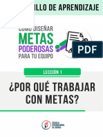 Cuadernillo de Aprendizaje - 1 - Por Qué Trabajar Con Metas PDF