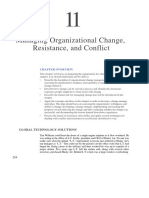 Chapter 11 - Managing Organizational Change-Resistance and Conflict