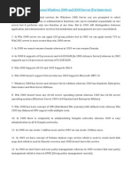 Difference Between Windows 2000 and 2003 Server (For Interview)