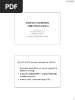 Shallow Foundations - Settlement and EC7