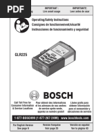 BOSCH GLR225 Manual