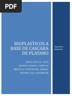 Bioplasticos A Base de Cascara de Platano