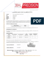 Certificado de Teodolito