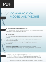 Communication Models and Theories