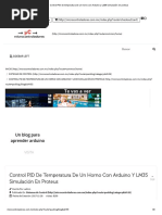 Control PID de Temperatura de Un Horno Con Arduino y LM35 Simulación en Proteus PDF