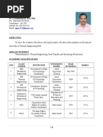 Dr. G.Padmanaban. M.E, PHD: S.No Class/ Course Institution University/ Board Year of Passing Marks