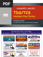 TDS & TCS Handwritten Notes by CA Kishan Kumar PDF