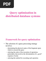 Query Optimization in Distributed Database Systems