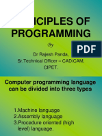 Principles of Programming: DR Rajesh Panda, SR - Technical Officer - Cad/Cam, Cipet