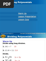 Warm Up Lesson Presentation Lesson Quiz: Holt Mcdougal Algebra 2 Holt Algebra 2 Holt Mcdougal Algebra 2