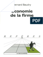 Bernard Baudry - Economie de La Firme (2007, LA DECOUVERTE) PDF