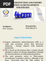 Import Substitution and Export Promotion As Development Strategies