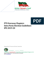 PTI Overseas Chapters Intra Party Election Guidelines IPE 2019-20