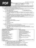 Prueba Parcial 2 Unidad 2 3ro Populismo - Cambios Del Siglo XX