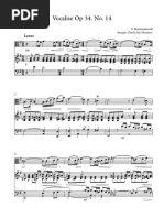 Vocalise Op 34 No 14 - Viola and Piano, Version 2 (Hard) Sheet Music