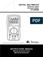 Digital Multimeter ET-2082B: Instructions Manual