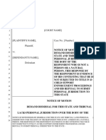 FIRST RESPONSE TO COURT NO CONSENT TO APPEAR IV D Is Voluntary