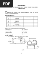 6.fault Analysis (LL, LLLG) On A Three Phase Unloaded Alternator