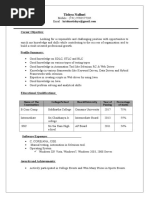 Tishya Fresher Resume1