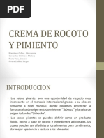 Exposicion Crema de Rocoto y Pimiento