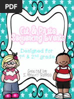 Cut & Paste Sequencing Events: Designed For 1 & 2 Grade