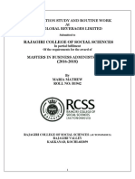 Rajagiri College of Social Sciences: Organization Study and Routine Work at Tata Global Beverages Limited