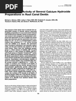 Antimicrobial Activity of Several Calcium Hydroxide Preparations Root Canal Dentin