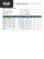 Daily Attendance Sheet