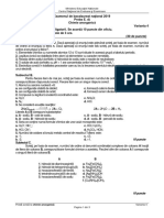 Subiecte Chimie Anorganică BAC 2019